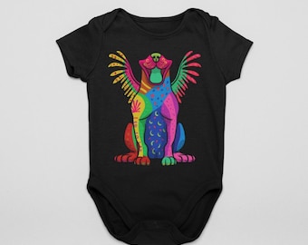 Alebrije Spirit Animal Baby Bodysuit | Colorful Mexican Folk Art Costume | Día de los Muertos Inspired Outfit | Matching Family | MNSSHP