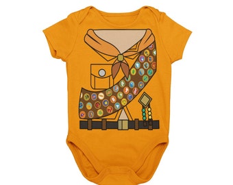 Baby Russell Halloween Costume Bodysuit | Baby Scout Cosplay Halloween Costume | Unique Baby Shower Gift | Baby Cosplay | Family Costume