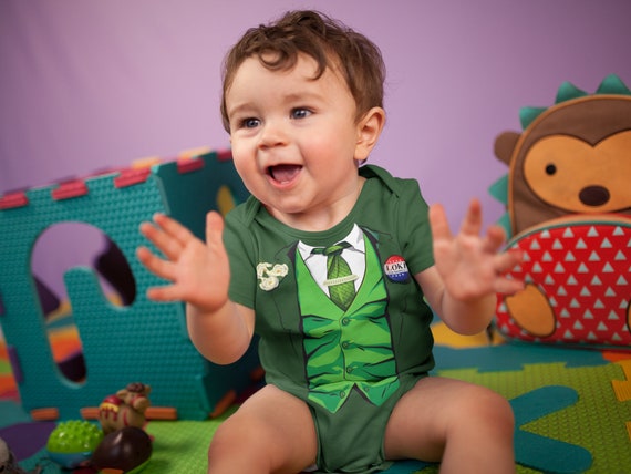 New Show Lok Baby Halloween Costume Comic Movie Trickster Villain Cosplay Green Vest Flowers Candidate Pin Character Bodysuit for MNSSHP - Etsy
