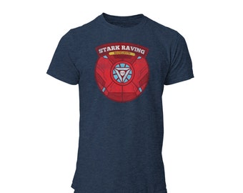 Stark Raving Haselnüsse Unisex Shirt | Einzigartige Comic Con Superhelden T-Shirt | Eisen-Comic-Buch-Geschenk | Multi-Verse Haselnuss Eis Hero Tee