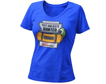 Test Subjects Wanted Women's V Neck Shirt | Scream Subjects Wanted Tee | Scream Tank Tshirt | Monsters Mike T-Shirt | WDW vacation Shirt