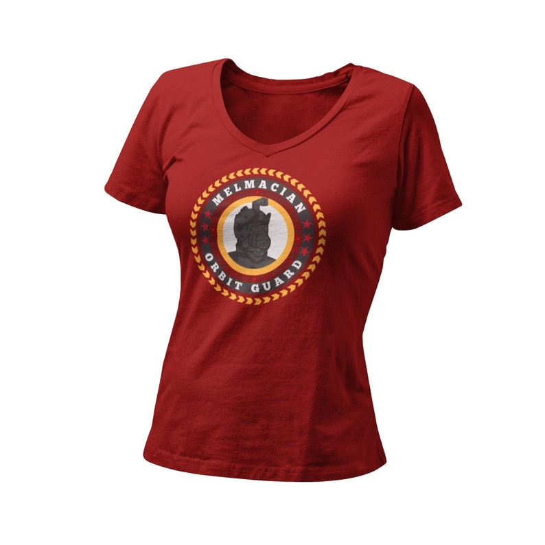 Alien Life Form T-Shirt 80\u2019s Throwback Unique Gift Shirt Orbit Guard Women\u2019s Fitted V Neck Shirt 80\u2019s Retro Cartoon Graphic Tee
