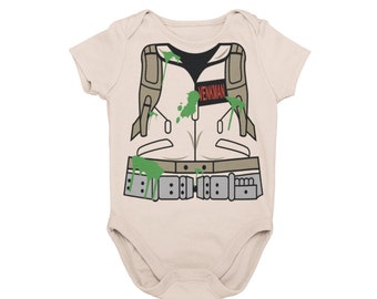 Dr. Peter Slimed Baby Halloween Costume Bodysuit | Baby Ghost Hunter Cosplay | Halloween Horror Buster Costume | Unique Halloween Costume