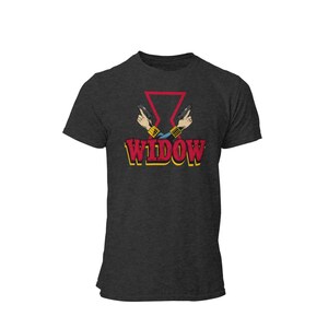 Comic Widow Unisex T Shirt | Dark Widow Female Superhero Spy Printed Graphic Tee | Comic Con Cinematic Universe T-Shirt | WDW Orlando Tshirt