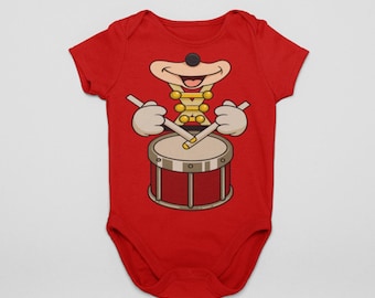 Baby Cartoon Toy Solider Drumming Mouse | MNSSHP Halloween Costume | Baby First Visit | Unique Shower Gift | Baby Photo Shoot