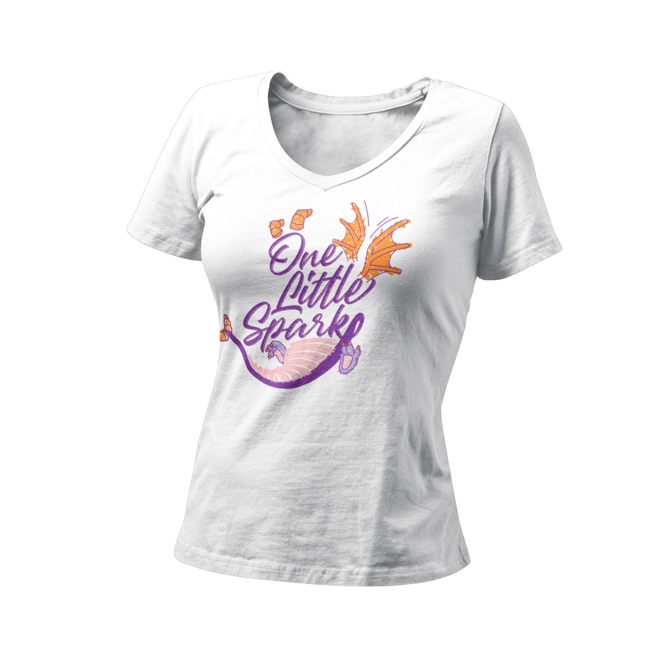 Little Spark Womens Fitted V Neck Shirt 