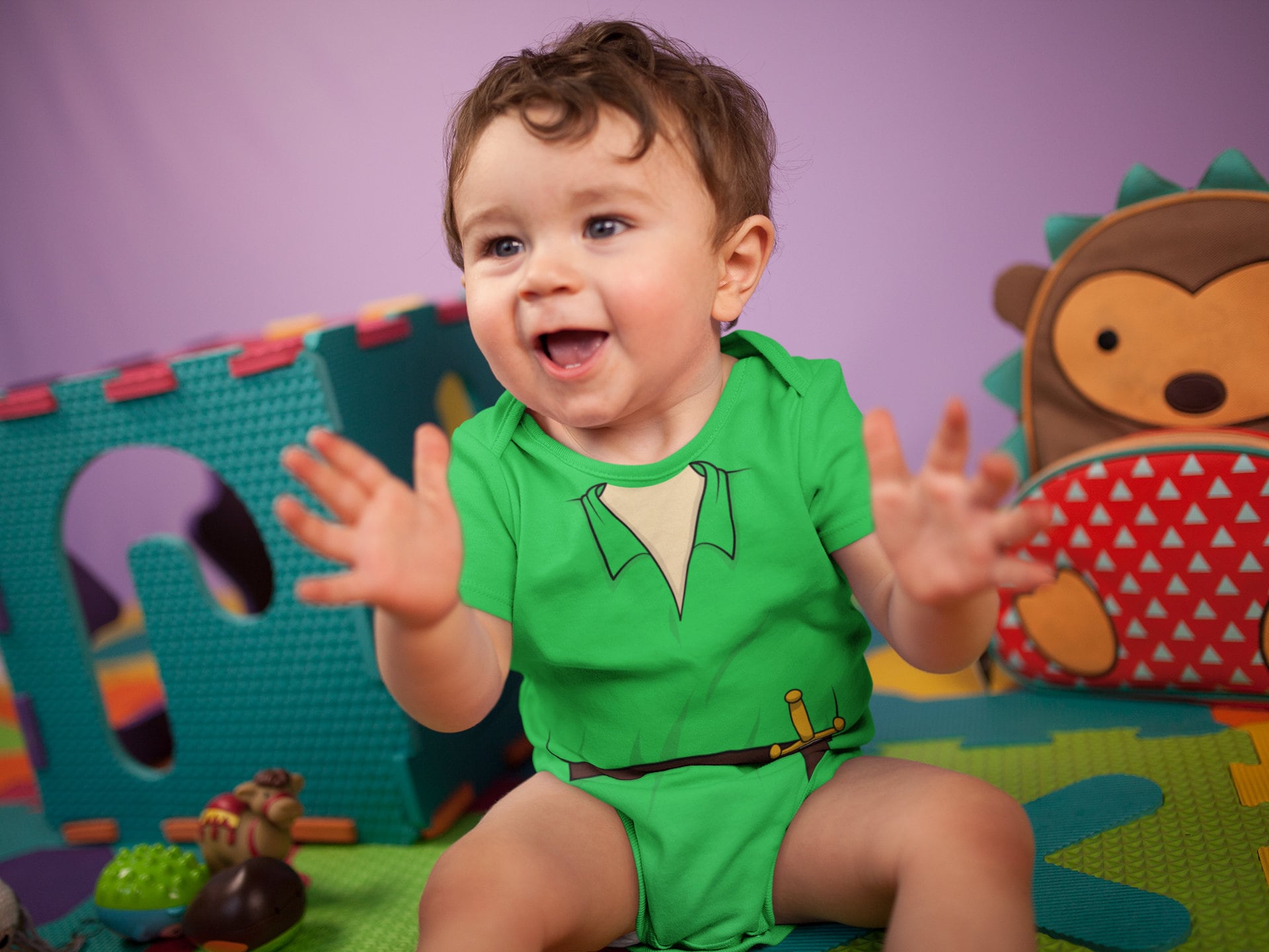 Baby Pan Halloween Costume Bodysuit Baby Peter Cosplay Hero Etsy