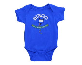 Bing Dino DNA Baby Bodysuit | Baby Shower Gift | Pop Culture Baby | Universal Vacation | J Park Dinosaur | Mr DNA | Jurassic Period