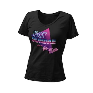 Hot Sundae: Live! Women’s Fitted V Neck Shirt | Saved Bell Tee | Retro 80’s Bayside Graphic T-Shirt | Zak and Kelly Shirt | I’m So Excited