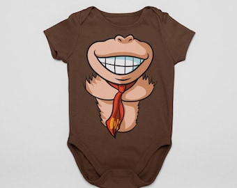 Baby Video Game Ape Cosplay Costume Bodysuit | Video Gamer Baby Gift | Retro Gamer | MNSSHP Costume | Baby Monkey Costume | First Halloween