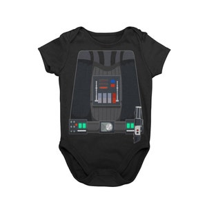 Baby Vader Halloween Costume Bodysuit | Baby Star Force Villain Cosplay Halloween Costume | MNSSHP Unique Costume | Baby Empire First Visit