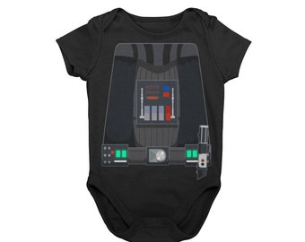 Baby Vader Halloween Costume Bodysuit | Baby Star Force Villain Cosplay Halloween Costume | MNSSHP Unique Costume | Baby Empire First Visit