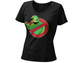 Boogie Busters Femme Ajusté V Neck Shirt | Orlando Theme Park Correspondant vacances Halloween Cauchemar de Noël Graphique T-Shirt | Cadeau unique