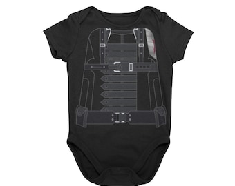 Baby Super Solider Halloween Costume Bodysuit | Baby Winter Superhero Cosplay Costume Bodysuit | MNSSHP Costume | Baby Bucky Cosplay |Unique