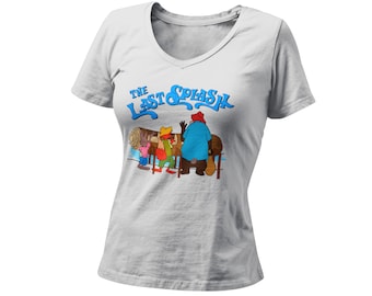 The Last Splash Women’s Fitted V Neck Shirt | Orlando Theme Park Family Matching Vacation Shirt | Take Me To The Mountains | Unique WDW Tee