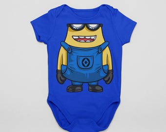 Baby Yellow Evil Henchman Halloween Cosplay Costume Bodysuit | MNSSHP Costume | Unique Shower Gift | Photo Shoot | Banana | Matching Family