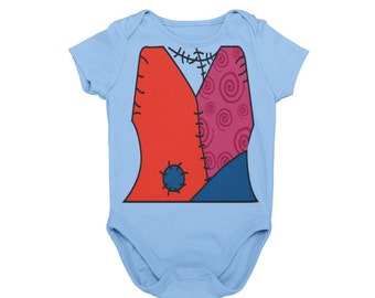 Bebé Sally Halloween traje corporal / bebé pesadilla Navidad Cosplay traje corporal / Jack y Sally traje / bebé primera visita / MNSSHP