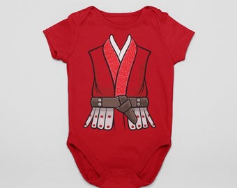 Red Warrior Baby Costume Bodysuit| Mula Ancient Hero-Inspired Baby Outfit | First Halloween Baby Costume | Baby Cosplay | MNSSHP Costume