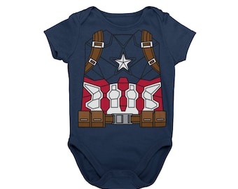 Babymössa Halloweenkostym Bodysuit | Baby America Superhjälte Cosplay Halloween Cosplay Bodysuit | Baby Super Solider MNSSHP-kostym