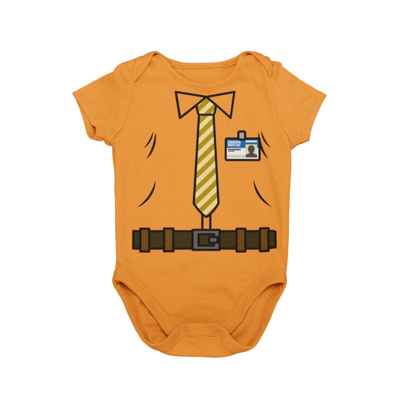 Scranton Paper Salesman Baby Halloween Costume Bodysuit | Baby Office Worker Cosplay | Baby TV Show Costume | Unique Baby Halloween Costume 