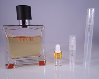 Hermes Terre d'Hermes Parfum Perfume Fragrance 1ml 2ml 5ml Spray Sample Decant Split CANADA FragstoRiches