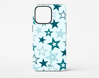 Blue Starry Dream Phone Case for iPhone - Protective, Slim Fit, Durable - Cute, Stylish Star Design