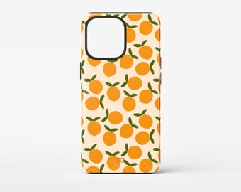 Funda naranja para iPhone: protectora, fina y duradera. Diseño naranja elegante y bonito.