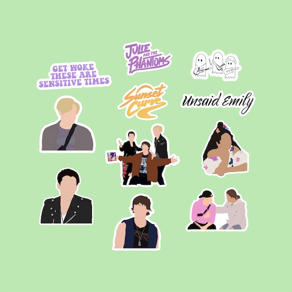 Julie and the Phantoms Inspired Sticker Pack - 11 Piece - Premium Waterproof Paper - Mattee