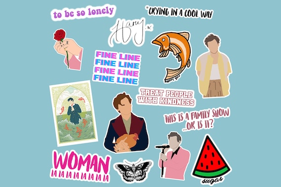 Harry Styles Inspired Sticker Pack 15 Piece Premium | Etsy