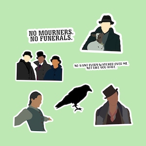 Six of Crows Inspired Sticker Pack - 7 Piece - Premium Waterproof Paper - Matte