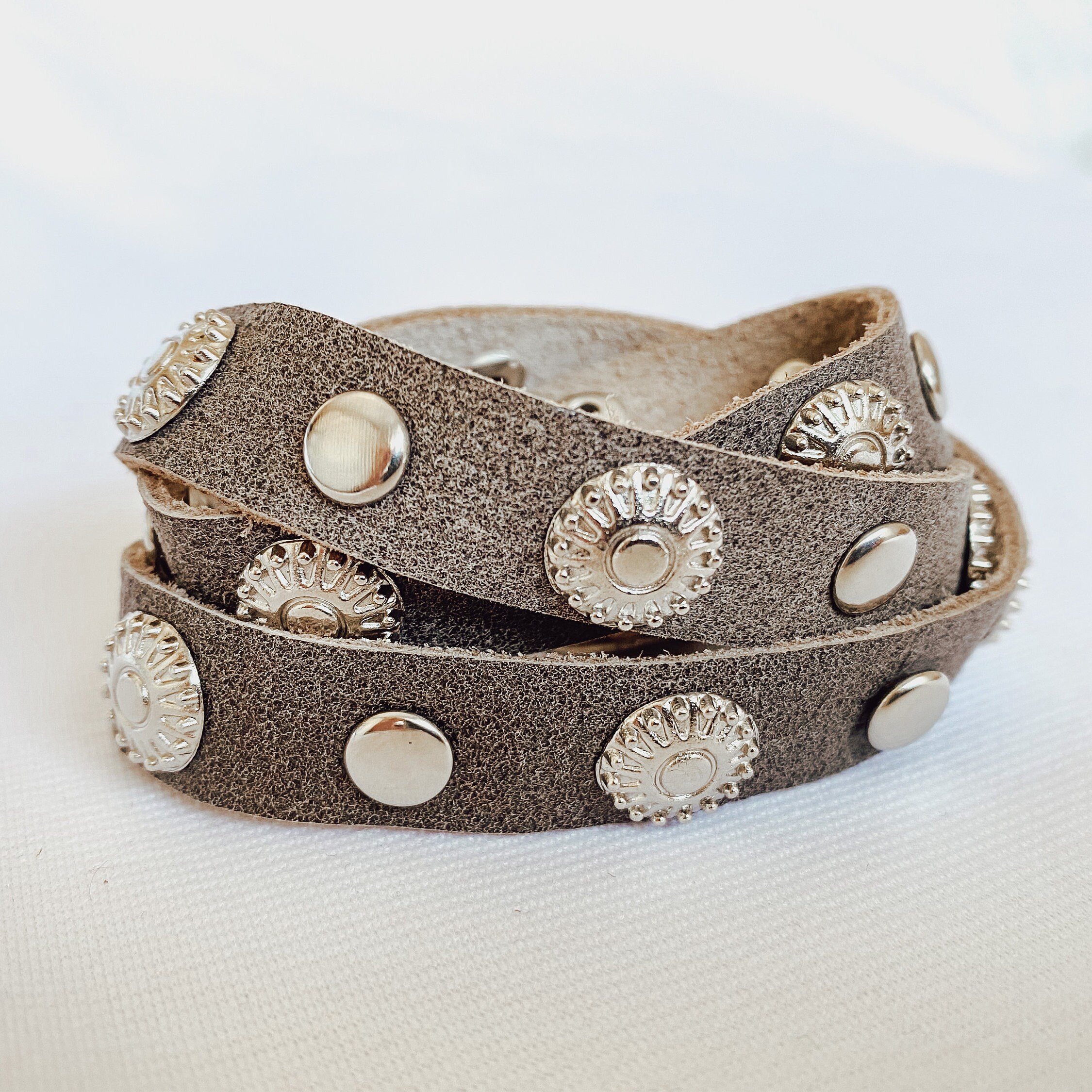 Leather Wrap Bracelet, Leather Studded Bracelet, Boho Wrap Bracelet