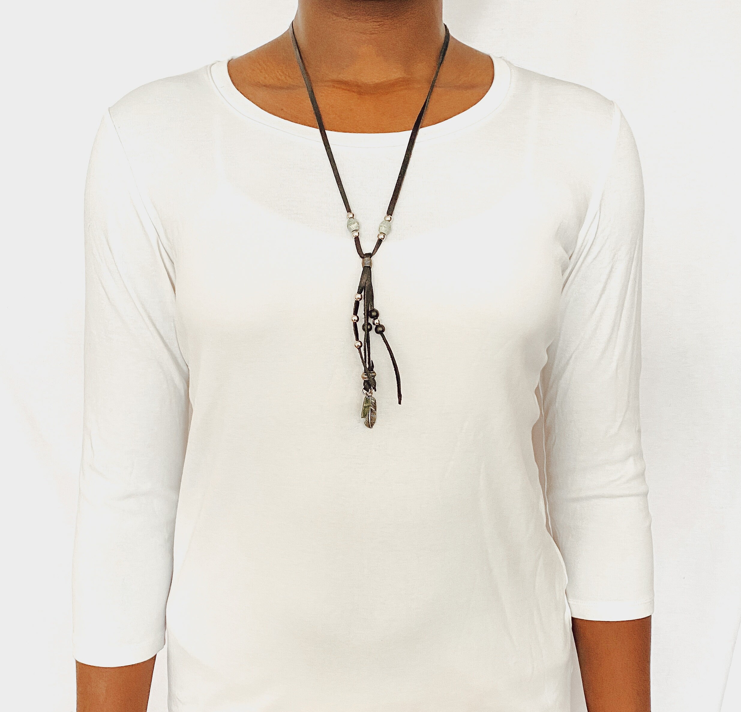 Women Jewelry Long Sweater Necklace Thread Tassel Fan Pendant Leather Cord Boho Women Jewelry Long Sweater Necklace Thread Tassel Fan Pendant Leather Cord Boho