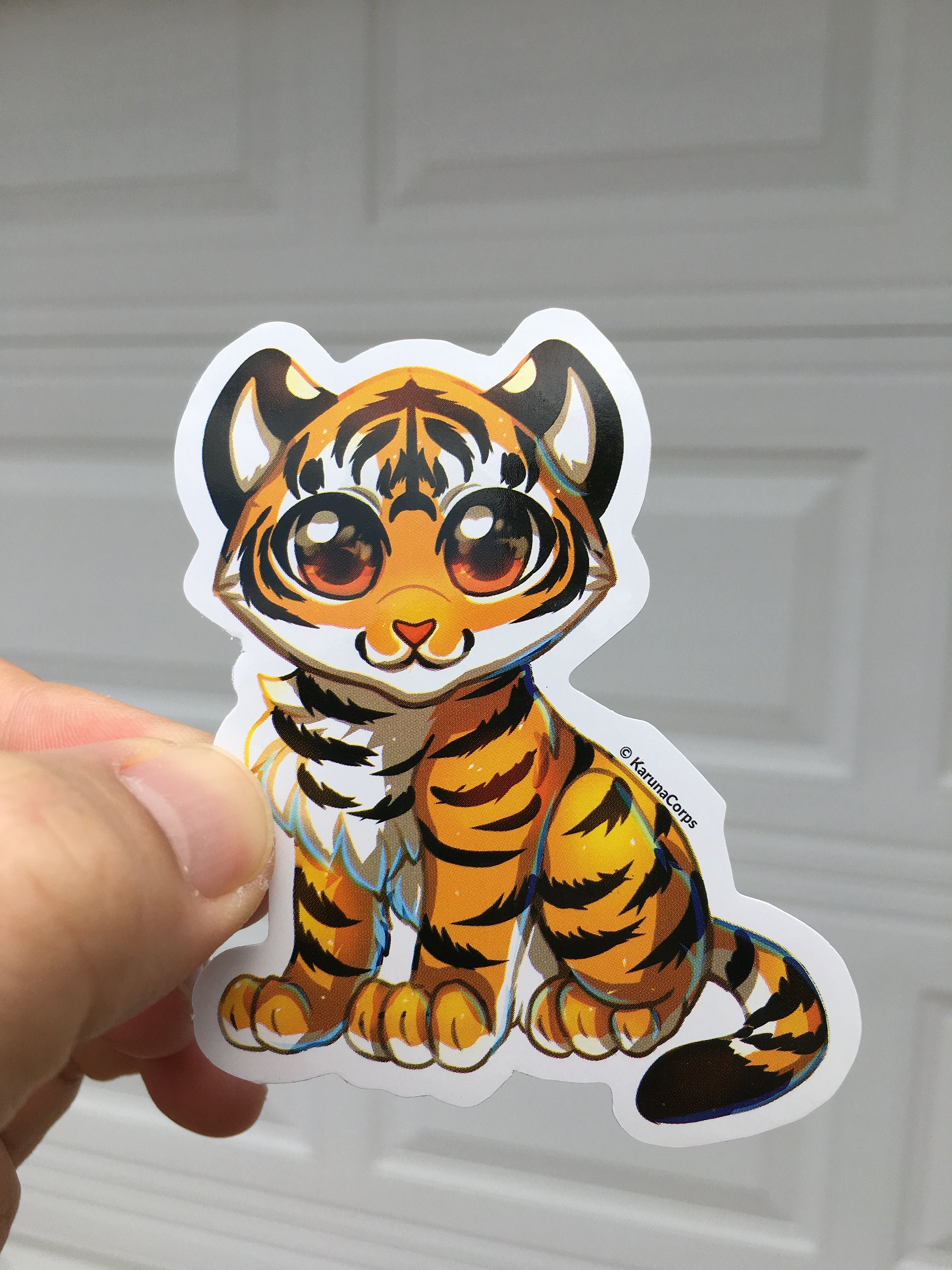Cute Tiger Sticker Tiger Decal Tiger Laptop Sticker Etsy