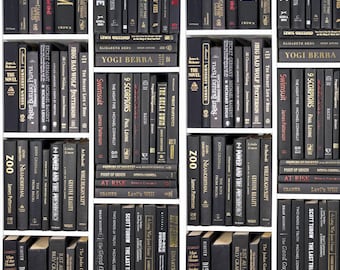 Black Decorative Book Set | Real Books for Home Decor, Staging