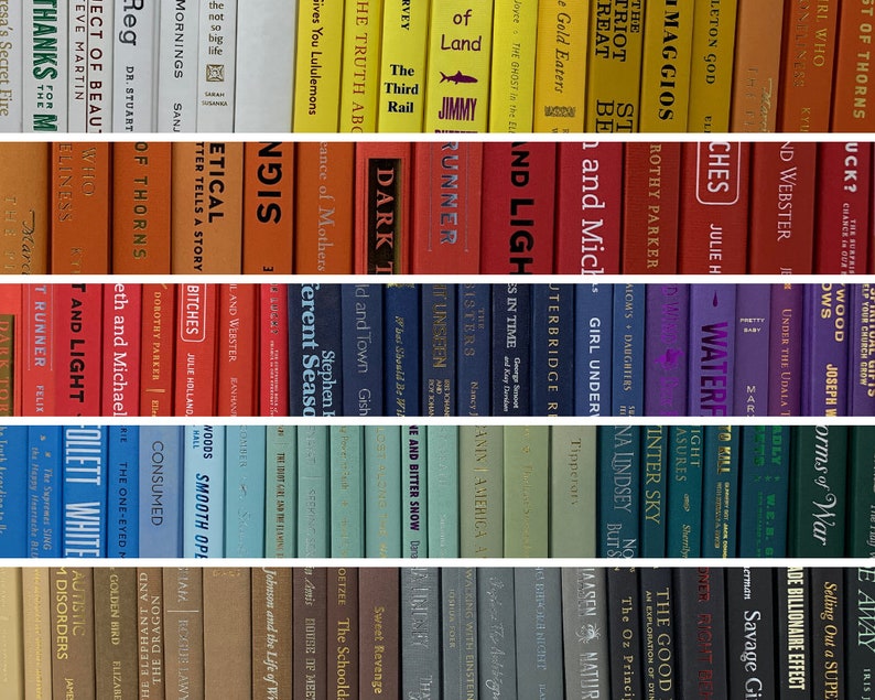 Real Decorative Books by Color Bulk Bundle Books by Color Etsy