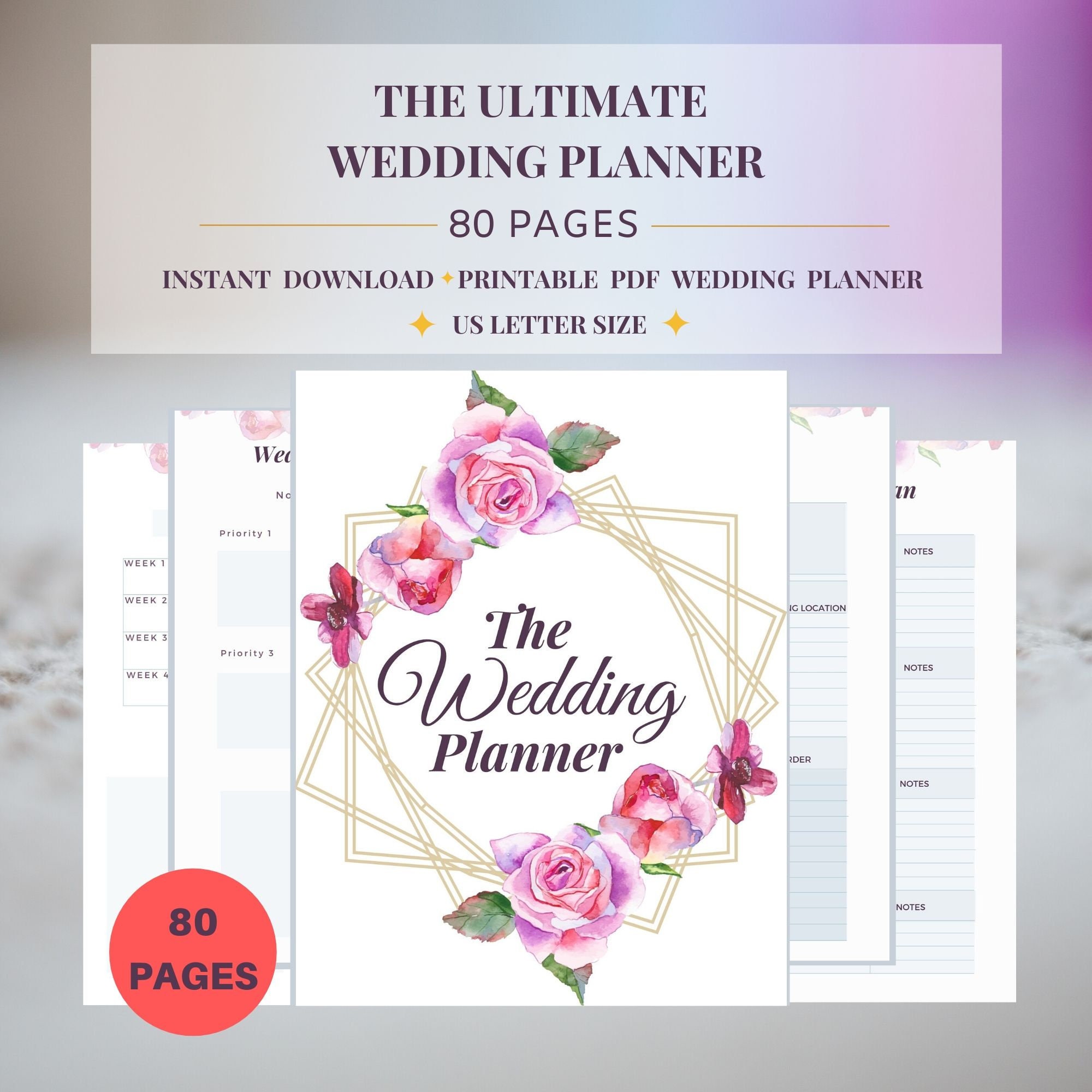 Wedding Planner Printable, Wedding Planning Book, Printable Wedding ...