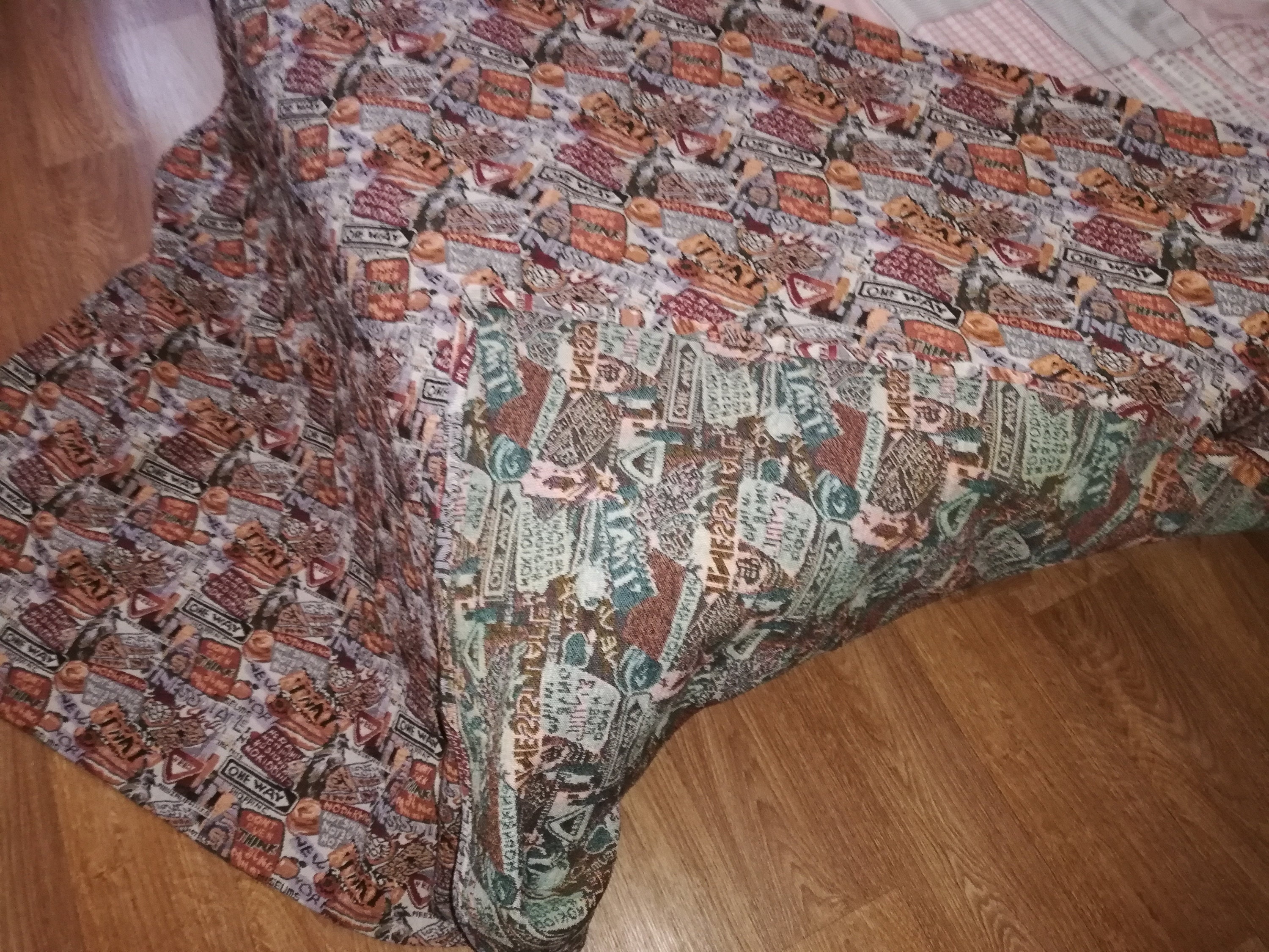 Brown vintage cotton tapestry blanket Etsy