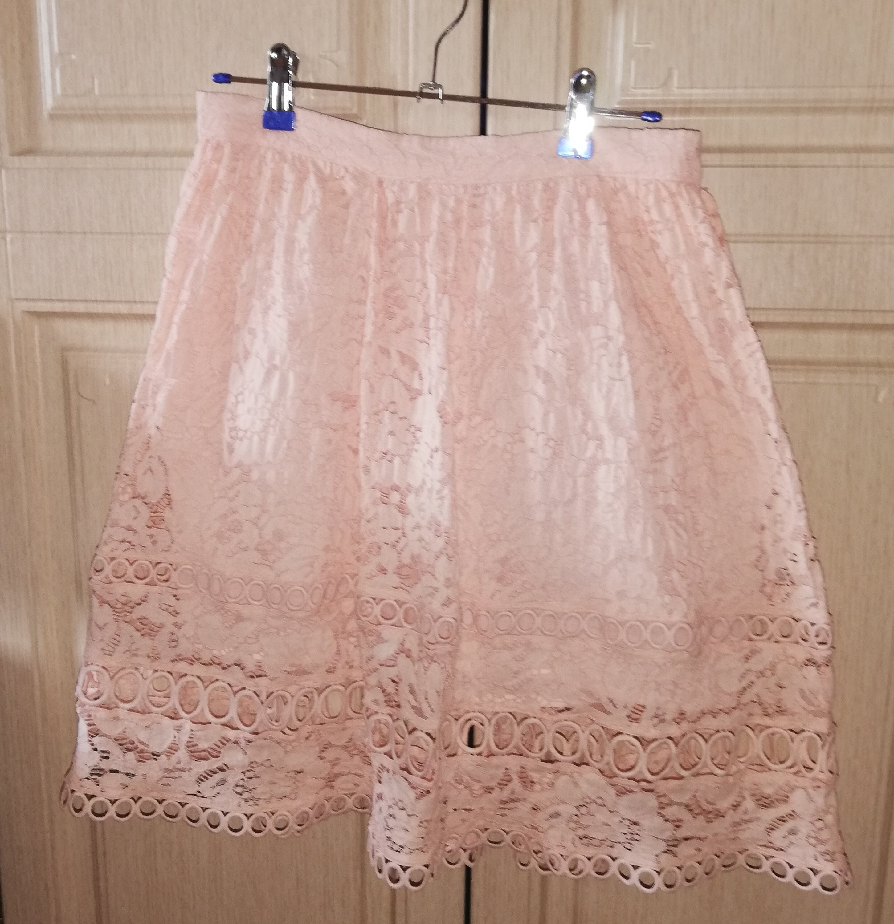 Apricot colour lace vintage skirt Etsy