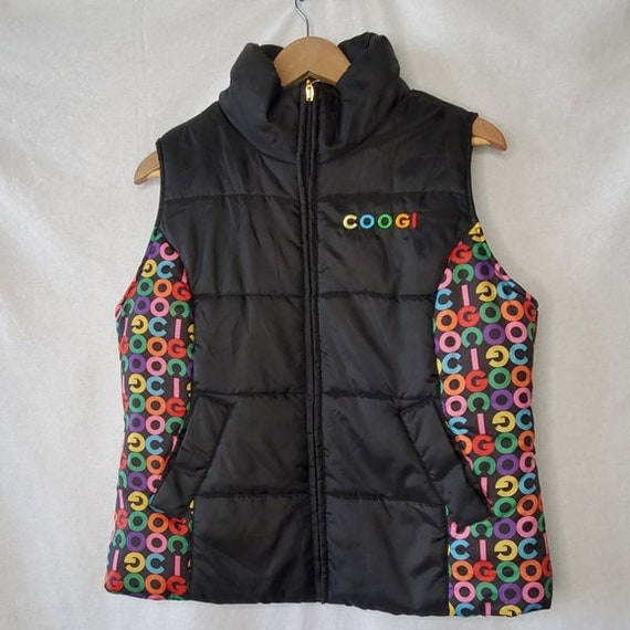 Coogi Vintage 90s Puffer Jacket Vest / Black with