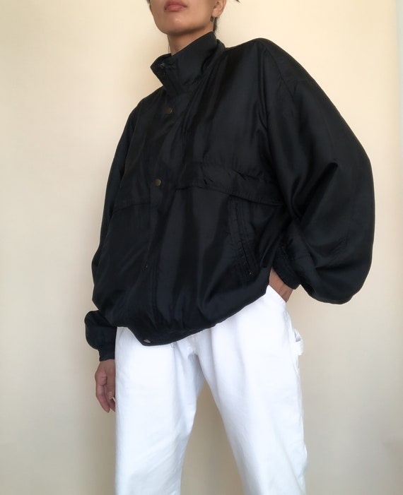 Men's Black Silk Sports Jacket