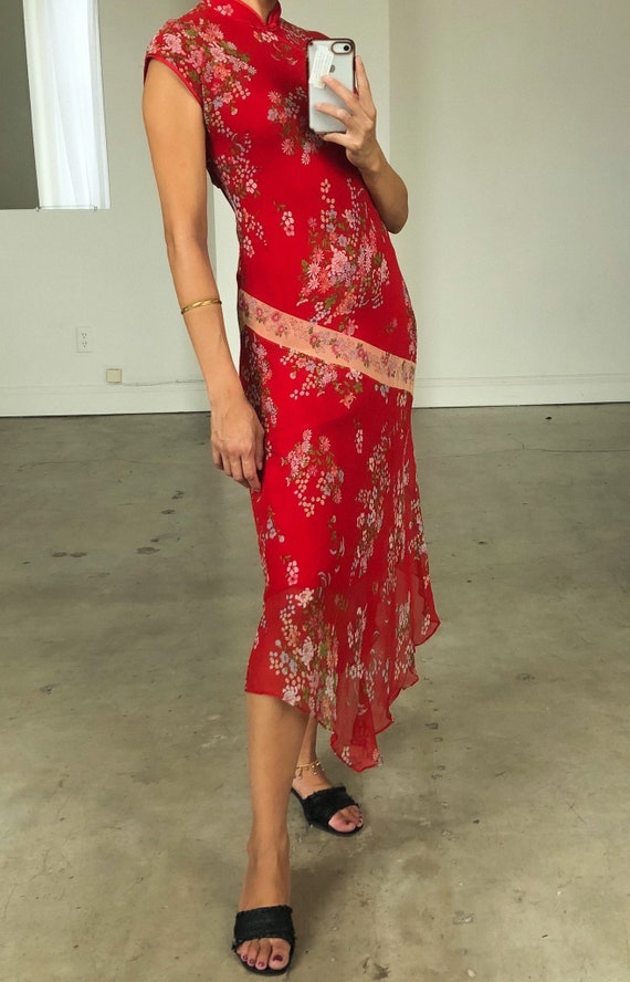 Silk Floral Cheongsam