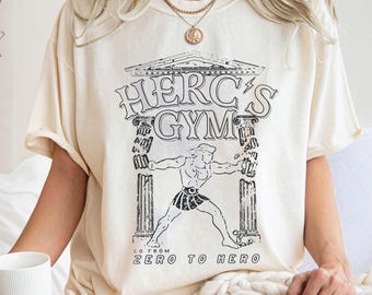 Retro Herc’s Gym Comfort Colors Shirt, Retro 90s Disney Hercules Characters Shirt, Vintage Disneyland Family Matching, Magic Kingdom 2026