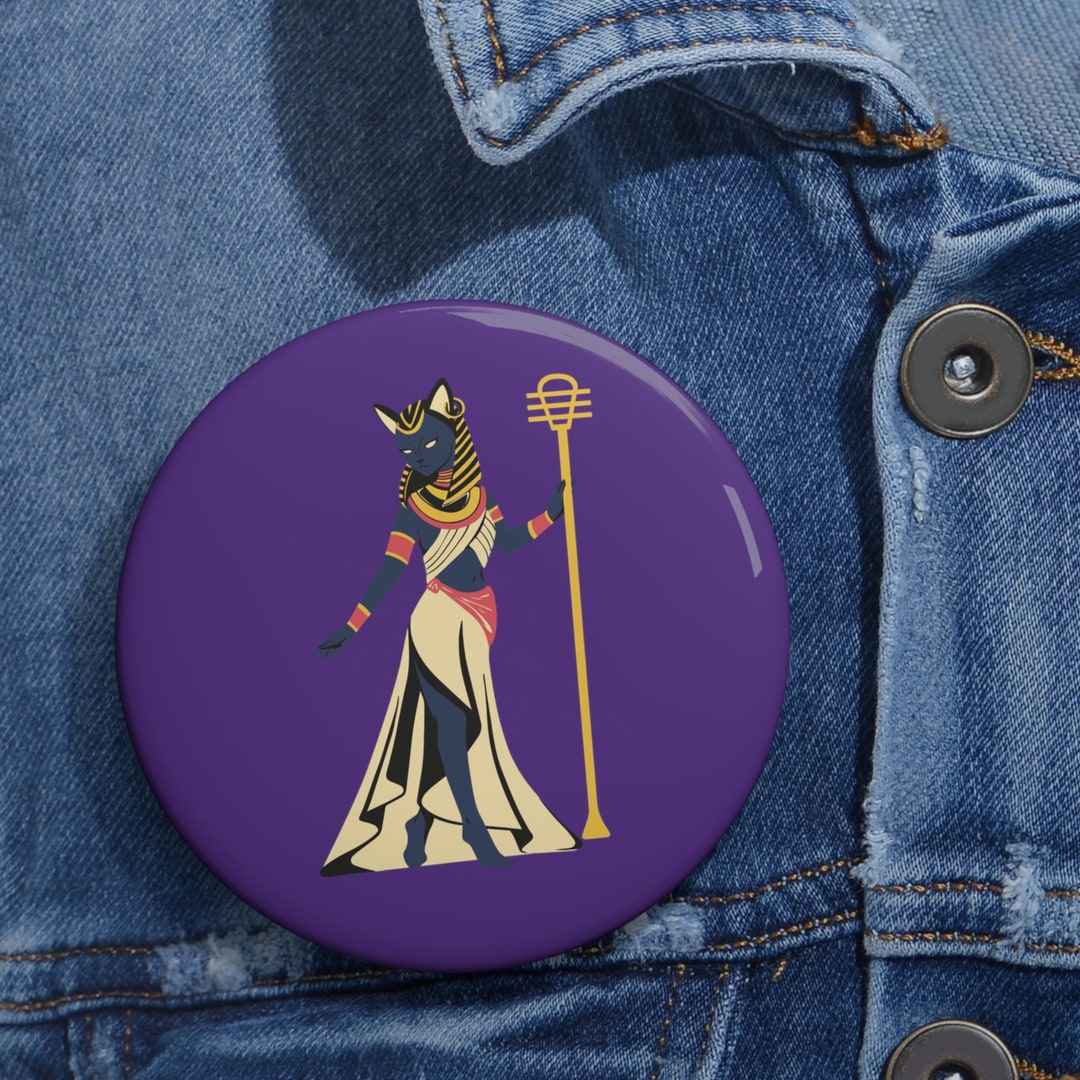 Bastet Goddess Pin Egyptian Pagan Deity Humanoid Form Etsy