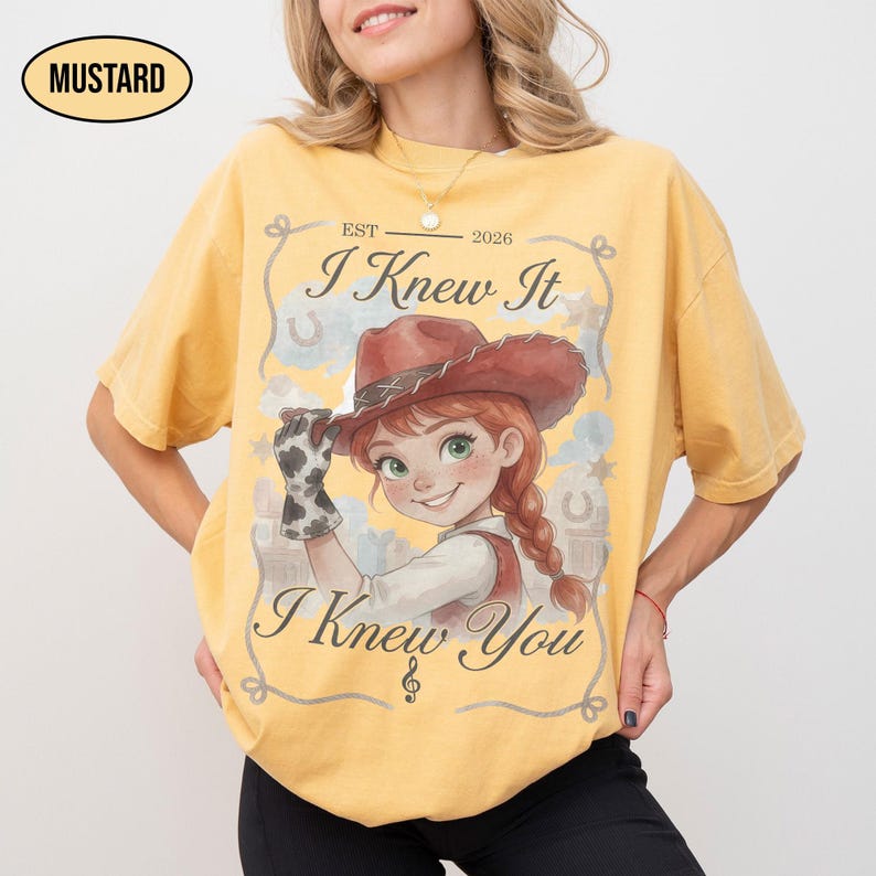 Vintage TS Jessie Toy Story 5 Komfort Farben Shirt, ich wusste es, ich kannte Sie Shirt, Disneyland Toy Story Familie passende T-Shirt, Mädchen Reise Shirt Bild 3