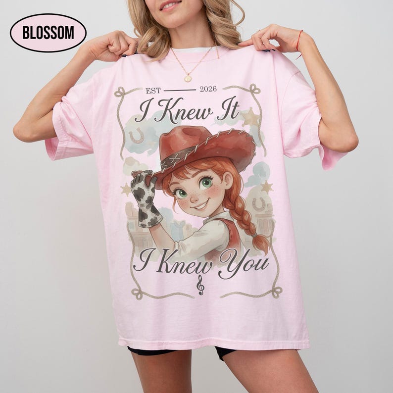Vintage TS Jessie Toy Story 5 Komfort Farben Shirt, ich wusste es, ich kannte Sie Shirt, Disneyland Toy Story Familie passende T-Shirt, Mädchen Reise Shirt Bild 6