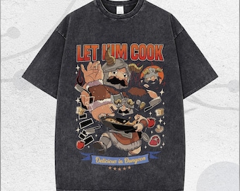 Delicious In Dungeon Shirt, Let Him Cook Mineral Wash T-Shirt, Senshi Dungeon Meshi Anime Tee, Vintage Manga Graphic Shirt,Retro Anime Merch