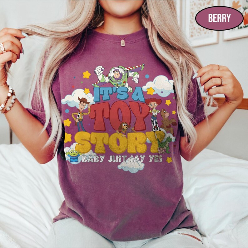 Vintage It’s A Toy Story Comfort Colors Shirt, Baby Just Say Yes Tee, Western Jessie T-Shirt, Disney Toy Story 5 Shirt, TS , Tay Story Shirt image 2