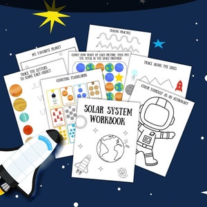 Printable Space Worksheets for Kids Space Printable Activities Space Activities for Preschool Kindergarten Curriculum space unit image 4