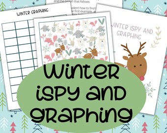 Preschool Math Worksheets - Winter look and find - preschool count and graph worksheets