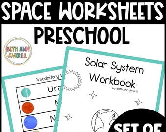 Printable Space Worksheets for Kids Space Printable Activities Space Activities for Preschool Kindergarten Curriculum space unit